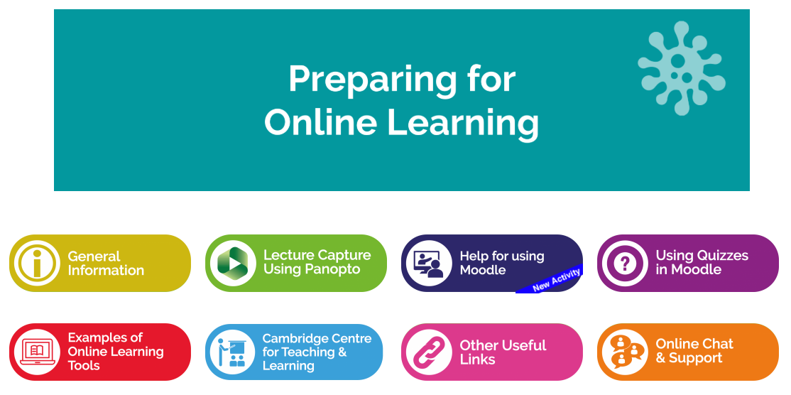 Screenshot of the Getting to Grips with Online Learning home page