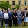 The 2025 Pilkington Prize Winners with the Vice-Chancellor Prof. Deborah Prentice, Pro-Vice-Chancellor Prof. Bhaskar Vira, and the donors, at the award ceremony at Christ's College in June