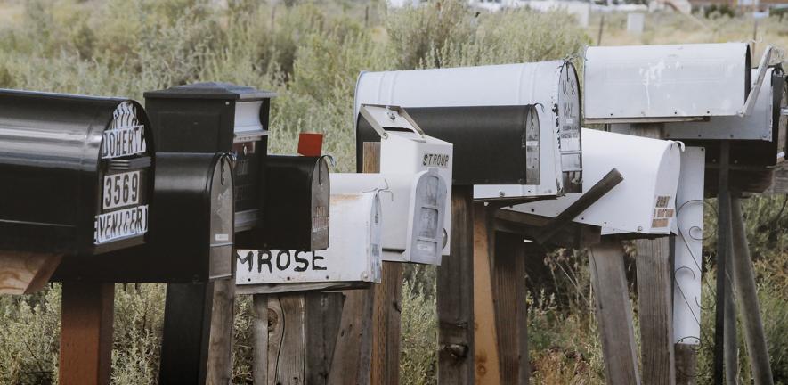 photo of letterboxes in a row