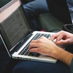 Man using a laptop
