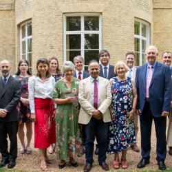 The 2023 winners of the Pilkington Prize at the award ceremony at Fitzwilliam College