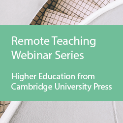 Logo for the Remote Teaching Webinar Series by Cambridge University Press