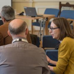 A group discussion taking place between audience members of the Teaching Forum 2019