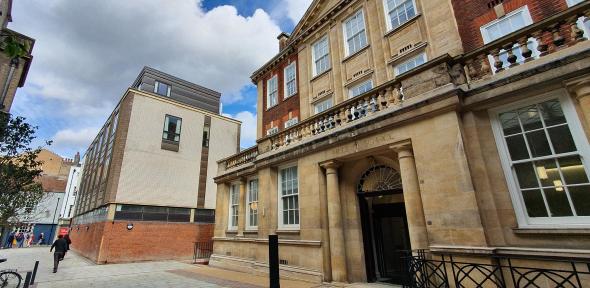 The old Arts School entrance to the Student Services Centre