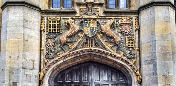 Christ's College very ornate gate