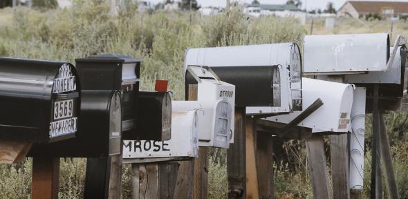 photo of letterboxes in a row